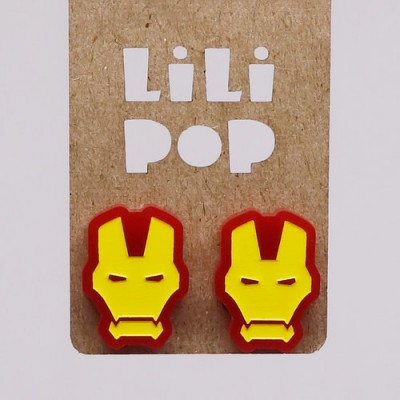 Boucles d'oreilles Lili POP- Ironman